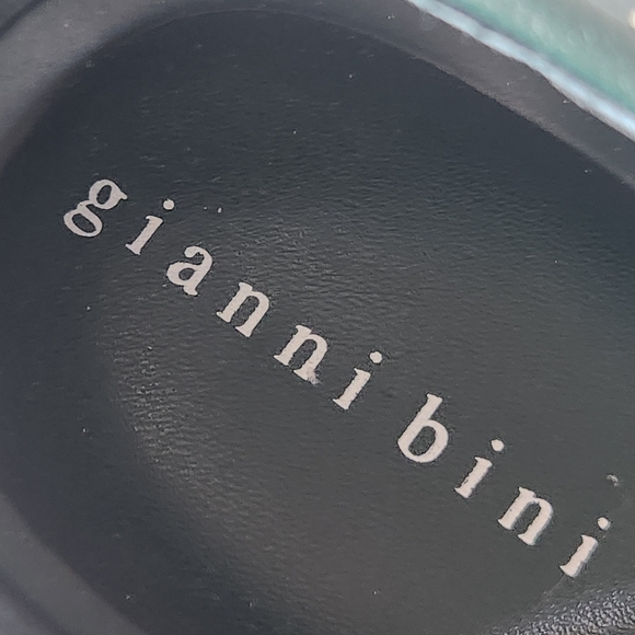 Gianni Bini Pumps 6 Green Leather Colton Intrecciato Check Square Toe New $100 - Picture 13 of 15